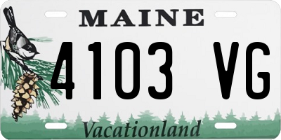 ME license plate 4103VG