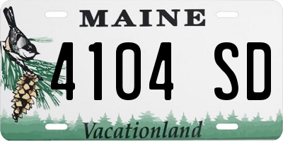 ME license plate 4104SD