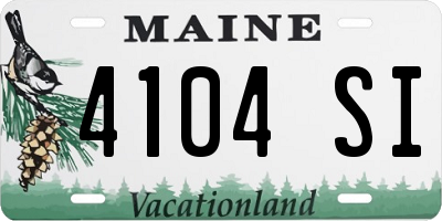 ME license plate 4104SI