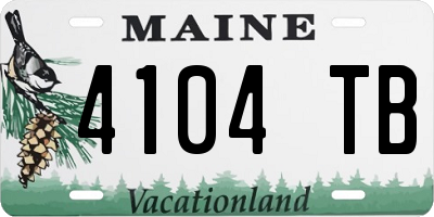 ME license plate 4104TB