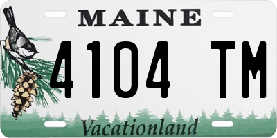 ME license plate 4104TM