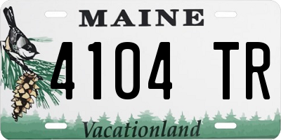 ME license plate 4104TR