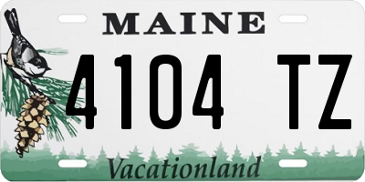 ME license plate 4104TZ