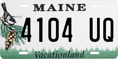 ME license plate 4104UQ