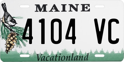 ME license plate 4104VC