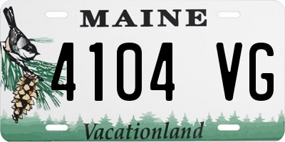 ME license plate 4104VG