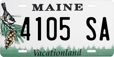 ME license plate 4105SA