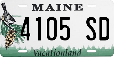 ME license plate 4105SD
