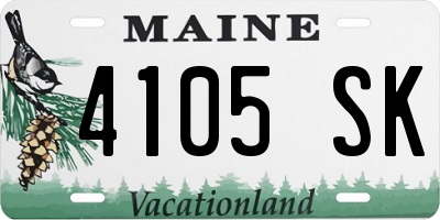 ME license plate 4105SK