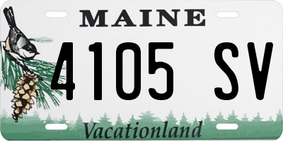 ME license plate 4105SV