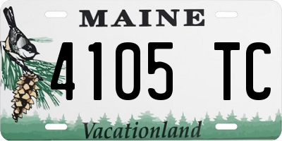 ME license plate 4105TC