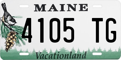 ME license plate 4105TG