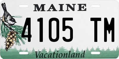 ME license plate 4105TM