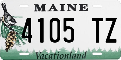 ME license plate 4105TZ