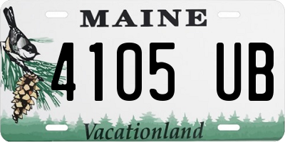 ME license plate 4105UB