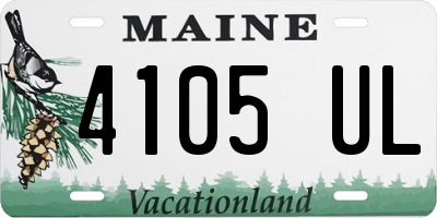 ME license plate 4105UL