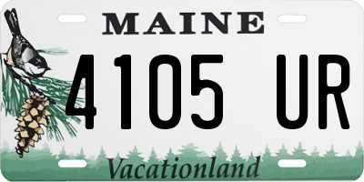 ME license plate 4105UR