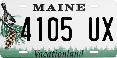 ME license plate 4105UX