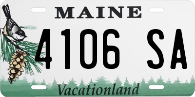 ME license plate 4106SA