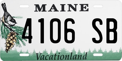 ME license plate 4106SB