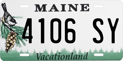 ME license plate 4106SY