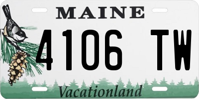 ME license plate 4106TW