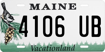 ME license plate 4106UB