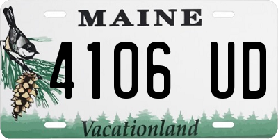 ME license plate 4106UD