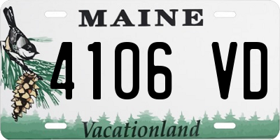 ME license plate 4106VD