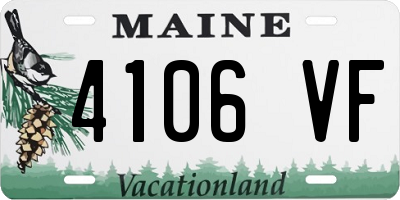ME license plate 4106VF