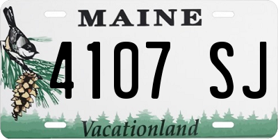 ME license plate 4107SJ