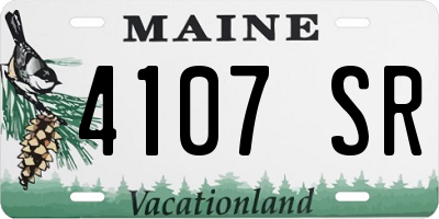 ME license plate 4107SR