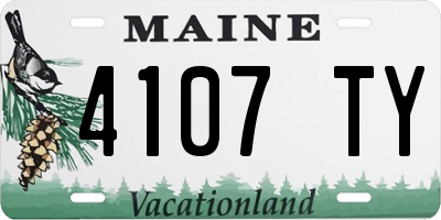 ME license plate 4107TY