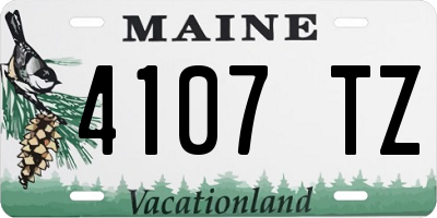 ME license plate 4107TZ