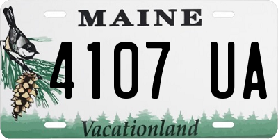 ME license plate 4107UA