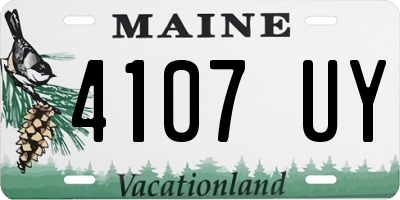 ME license plate 4107UY