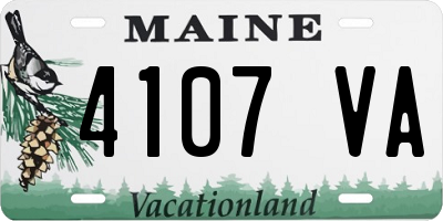 ME license plate 4107VA