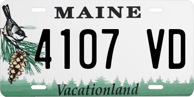 ME license plate 4107VD