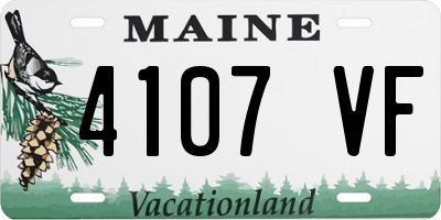 ME license plate 4107VF