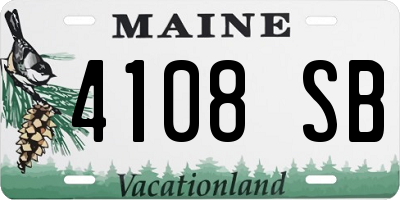 ME license plate 4108SB