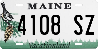 ME license plate 4108SZ