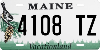 ME license plate 4108TZ