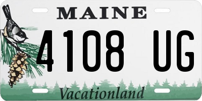 ME license plate 4108UG