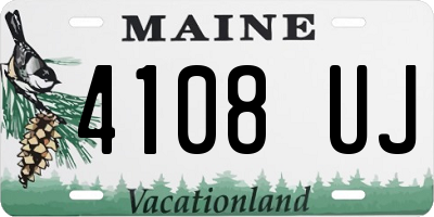 ME license plate 4108UJ