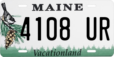 ME license plate 4108UR