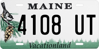 ME license plate 4108UT