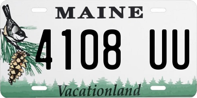 ME license plate 4108UU