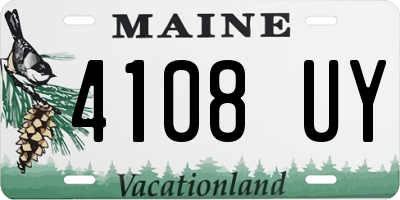 ME license plate 4108UY