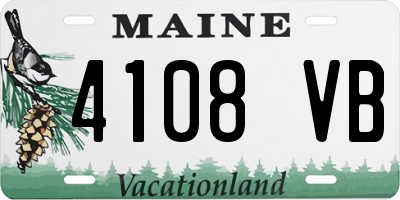 ME license plate 4108VB