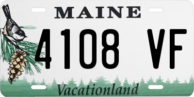 ME license plate 4108VF